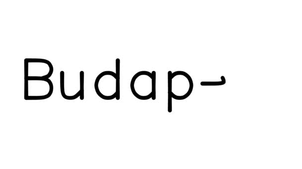 布达佩斯的手写文字动画在各种无限制字体和重量中的应用 — 图库视频影像
