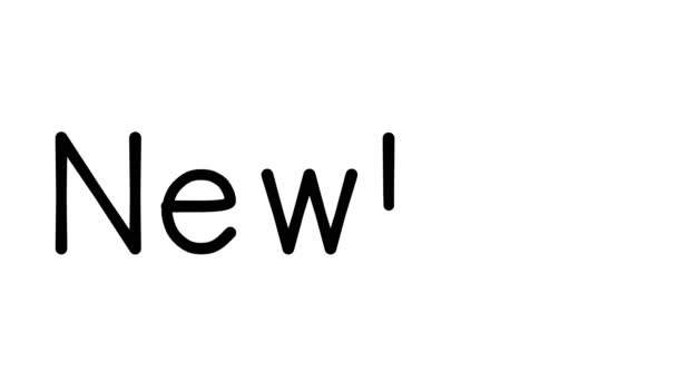 Newton Handwritten Text Animation Various Sans Serif Fonts Weights — Stock Video