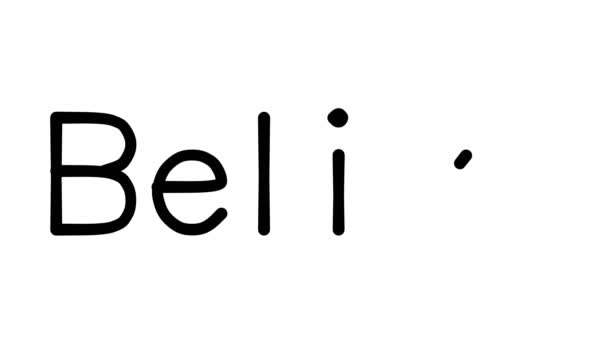 Belize Handschriftliche Textanimation Verschiedenen Serienlosen Schriften Und Gewichten — Stockvideo