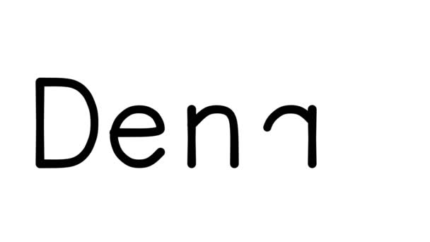 Denali Handskriven Text Animation Olika Sans Serif Teckensnitt Och Vikter — Stockvideo