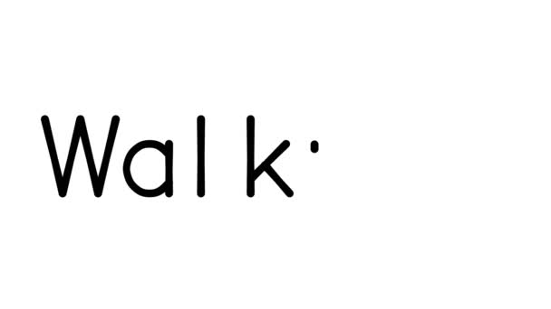 Walkman Handwritten Text Animation Various Sans Serif Fonts Weights — Stock Video
