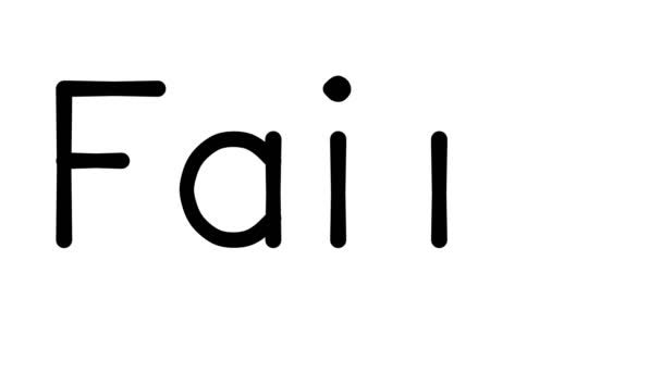 Sans Serif Fonts Weights Fairy Handwritten Text Animation — 비디오