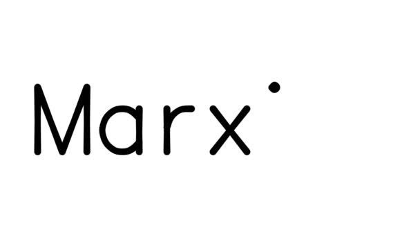 Marxist Handwritten Text Animation Various Sans Serif Fonts Weights — Stock Video