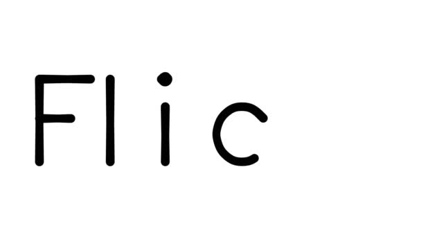 Flickr Kézírásos Szöveg Animáció Különböző Sans Serif Betűtípusok Súlyok — Stock videók
