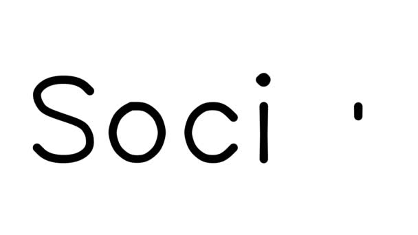 Social Handskriven Text Animation Olika Sans Serif Teckensnitt Och Vikter — Stockvideo