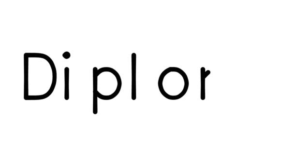 Diploma Handwritten Text Animation in Various Sans-Serif Fonts and Weights
