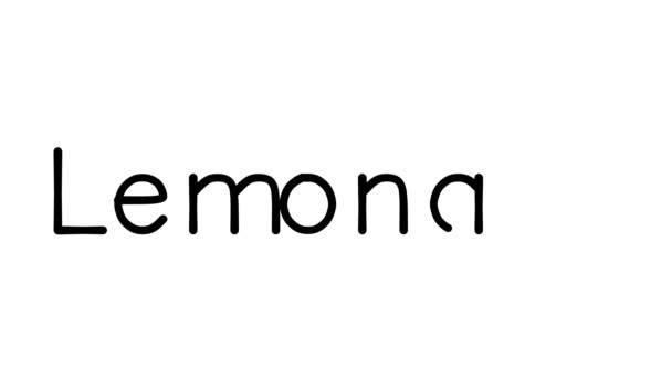 Lemonade Handwritten Text Animation Various Sans Serif Fonts Weights — Stock Video