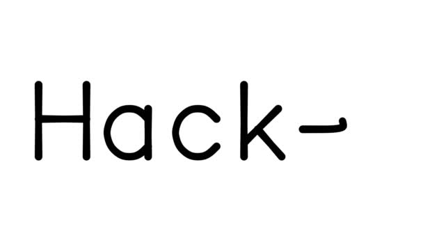 Animação Texto Manuscrito Hacker Várias Fontes Pesos Sans Serif — Vídeo de Stock