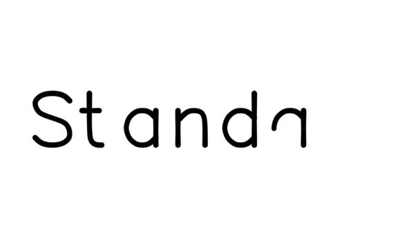 Standardhandskriven Text Animation Olika Sans Serif Teckensnitt Och Vikter — Stockvideo