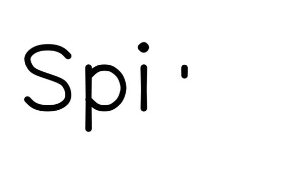 Spiral Handwritten Text Animation Διάφορες Γραμματοσειρές Και Σταθμά Sans Serif — Αρχείο Βίντεο