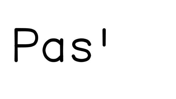 Gebak Handgeschreven Tekst Animatie Verschillende Sans Serif Fonts Gewichten — Stockvideo