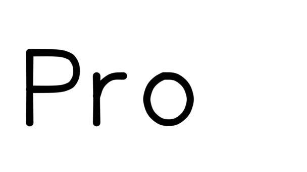 Prom Handwritten Text Animation Various Sans Serif Fonts Weights — Stock Video