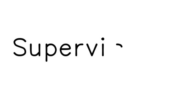 Χειρόγραφο Κείμενο Επιτήρησης Animation Διάφορες Γραμματοσειρές Και Σταθμά Sans Serif — Αρχείο Βίντεο