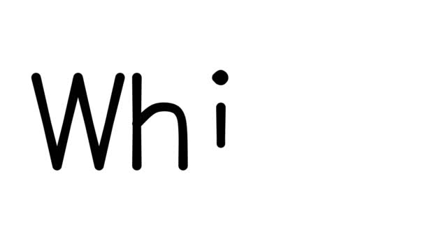 Λευκό Χειρόγραφο Κείμενο Animation Διάφορες Γραμματοσειρές Και Βάρη Sans Serif — Αρχείο Βίντεο