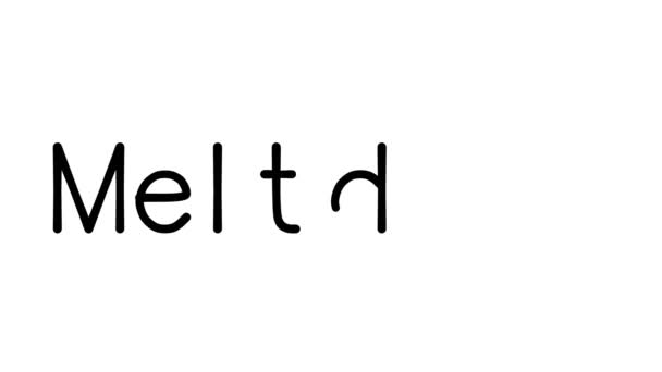 Meltdown Handgeschreven Tekst Animatie Diverse Sans Serif Fonts Gewichten — Stockvideo
