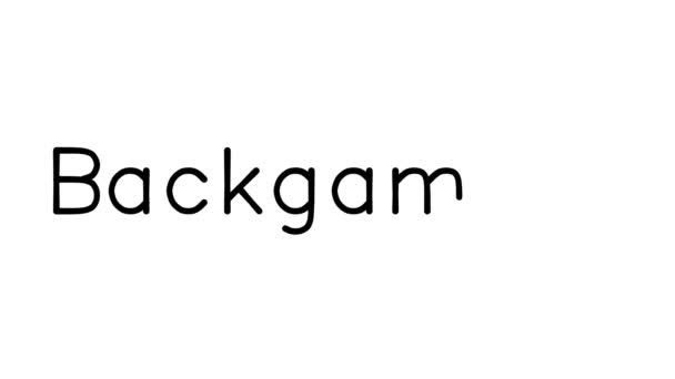 Backgammon Handskriven Text Animation Olika Sans Serif Teckensnitt Och Vikter — Stockvideo