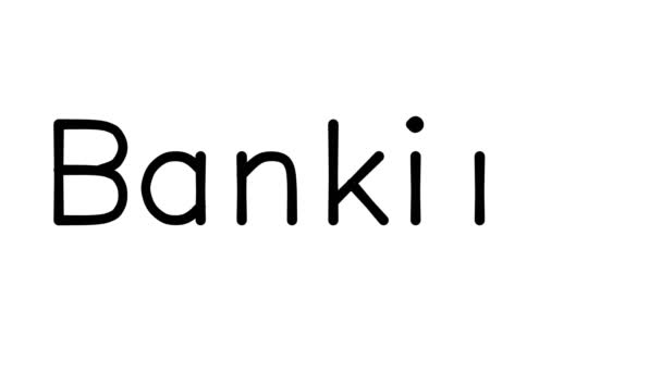 Animação Texto Manuscrito Bancário Várias Fontes Pesos Sans Serif — Vídeo de Stock