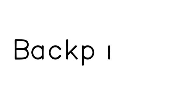 Backpacker Handskriven Text Animation Olika Sans Serif Teckensnitt Och Vikter — Stockvideo