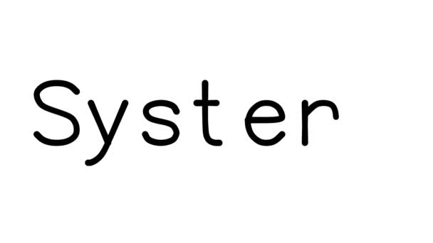 System Handskriven Text Animation Olika Sans Serif Teckensnitt Och Vikter — Stockvideo