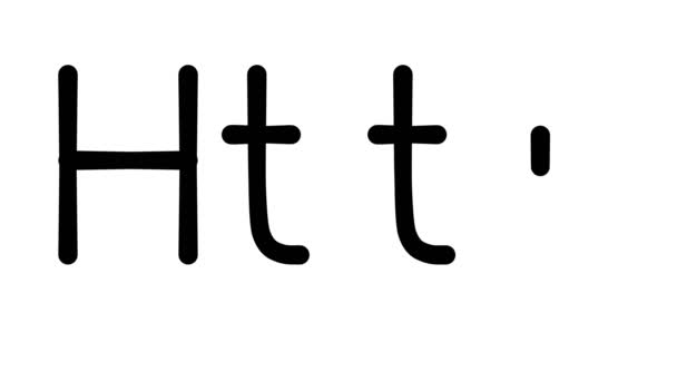 Http Handgeschreven Tekst Animatie Diverse Sans Serif Fonts Gewichten — Stockvideo