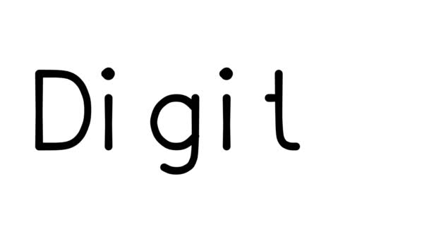 Digital Handwritten Text Animation Various Sans Serif Fonts Weights — Stock Video
