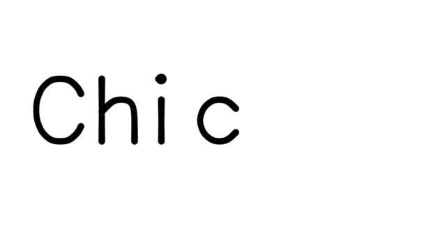 Χειρόγραφο Κείμενο Κινουμένων Σχεδίων Chicory Διάφορες Γραμματοσειρές Και Βάρη Sans — Αρχείο Βίντεο