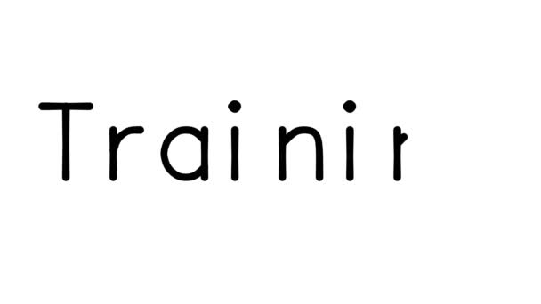 Training Handgeschreven Tekst Animatie Diverse Sans Serif Fonts Gewichten — Stockvideo