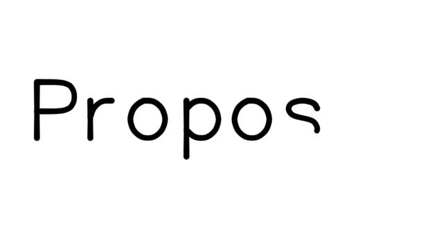 Proposal Handwritten Text Animation Various Sans Serif Fonts Weights — Stock Video