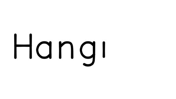Hangman Handschriftliche Textanimation Verschiedenen Serienlosen Schriften Und Gewichten — Stockvideo