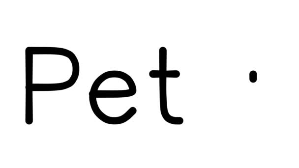 Petal Handwritten Text Animație Diferite Fonturi Greutăți Sans Serif — Videoclip de stoc