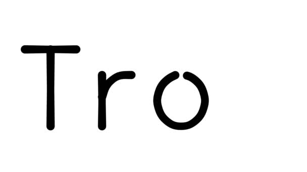 Troll Handgeschreven Tekst Animatie Verschillende Sans Serif Fonts Gewichten — Stockvideo