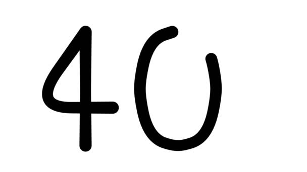401 Odręczna Animacja Tekstowa Różnych Czcionkach Wagach Sans Serif — Wideo stockowe