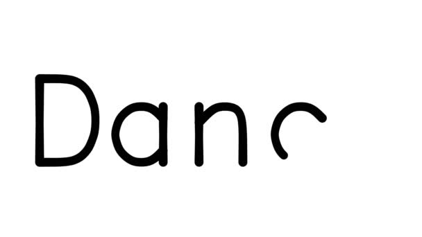 Danse Animation Manuscrite Texte Dans Diverses Polices Poids Sans Sérif — Video