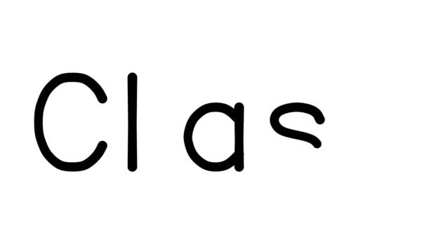 Klasse Handgeschreven Tekst Animatie Diverse Sans Serif Fonts Gewichten — Stockvideo