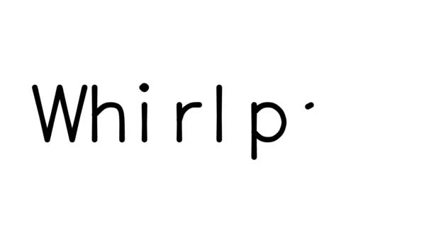 Whirlpool Odręczna Animacja Tekstowa Różnych Czcionkach Wagach Sans Serif — Wideo stockowe