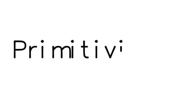 Primitivismo Animação Texto Manuscrito Várias Fontes Pesos Sans Serif — Vídeo de Stock