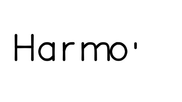 Harmony Handwritten Text Animation Various Sans Serif Fonts Weights — Stock Video