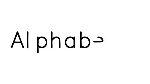 Алфавитная Рукописная Анимация Различных Шрифтах Весах Засечек — стоковое видео