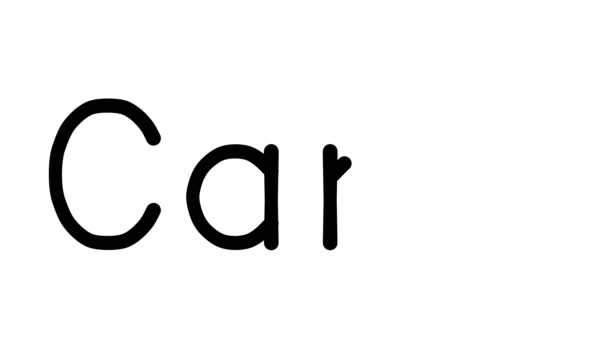 Camo Handskriven Text Animation Olika Sans Serif Teckensnitt Och Vikter — Stockvideo