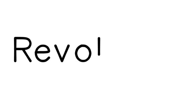 Revolver Handwritten Text Animation Various Sans Serif Fonts Weights — Stock Video