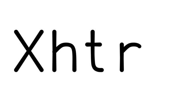 Xhtml Handskriven Text Animation Olika Sans Serif Teckensnitt Och Vikter — Stockvideo
