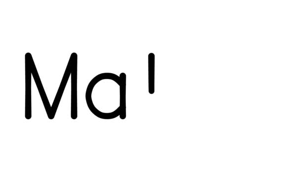 Matcha Handskriven Text Animation Olika Sans Serif Teckensnitt Och Vikter — Stockvideo