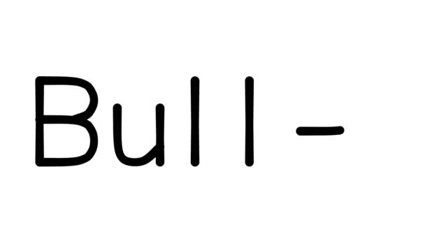 Bullet Handgeschreven Tekst Animatie Diverse Sans Serif Fonts Gewichten — Stockvideo