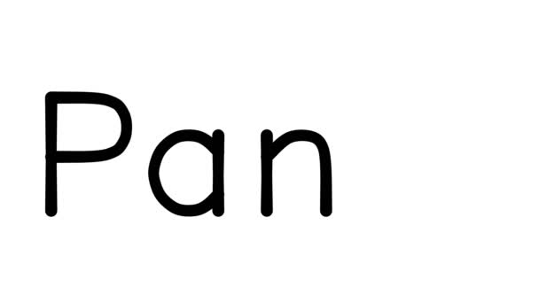 Animação Texto Manuscrito Pânico Várias Fontes Pesos Sans Serif — Vídeo de Stock