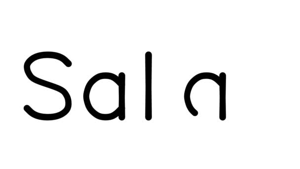 Sallad Handskriven Text Animation Olika Sans Serif Teckensnitt Och Vikter — Stockvideo