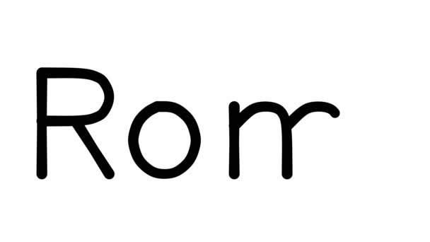 Roma Animação Texto Manuscrito Várias Fontes Pesos Sans Serif — Vídeo de Stock