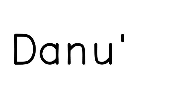 Danúbio Animação Texto Manuscrito Várias Fontes Pesos Sans Serif — Vídeo de Stock