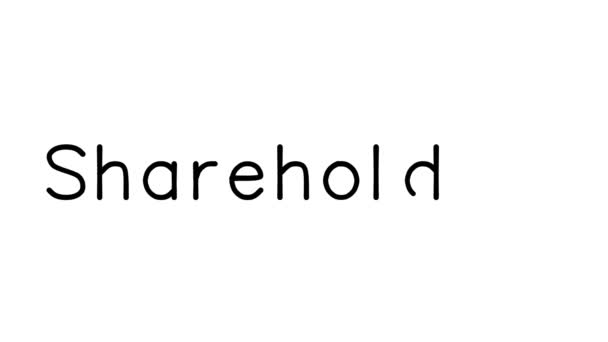 Shareholders Handwritten Text Animation Various Sans Serif Fonts Weights — Stock Video