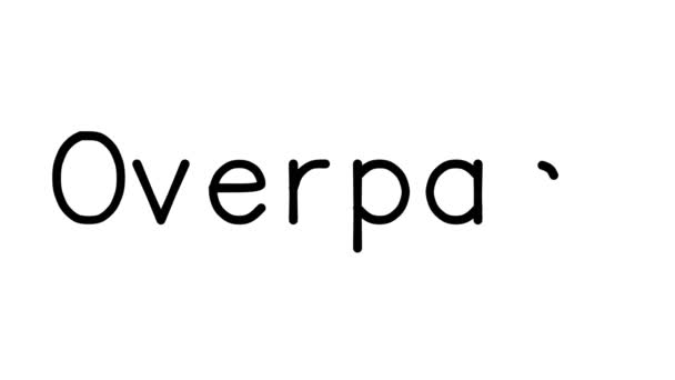Overpass Kézírásos Szöveg Animáció Különböző Sans Serif Betűtípusok Súlyok — Stock videók