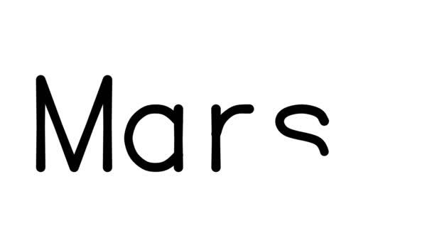 Marsh Handgeschreven Tekst Animatie Verschillende Sans Serif Fonts Gewichten — Stockvideo